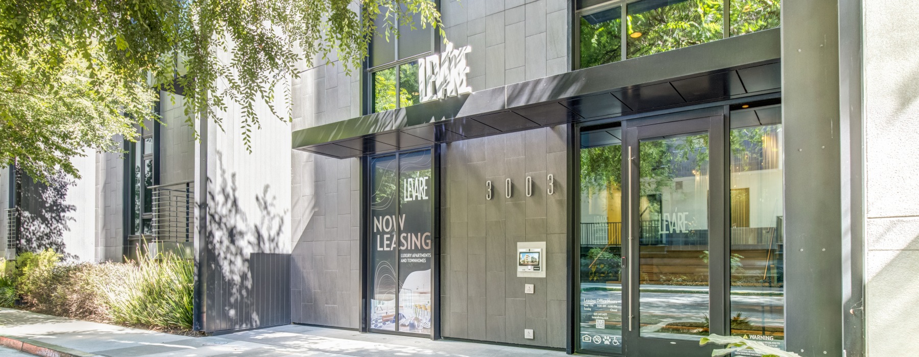 Front Entrance of Levare Apartments